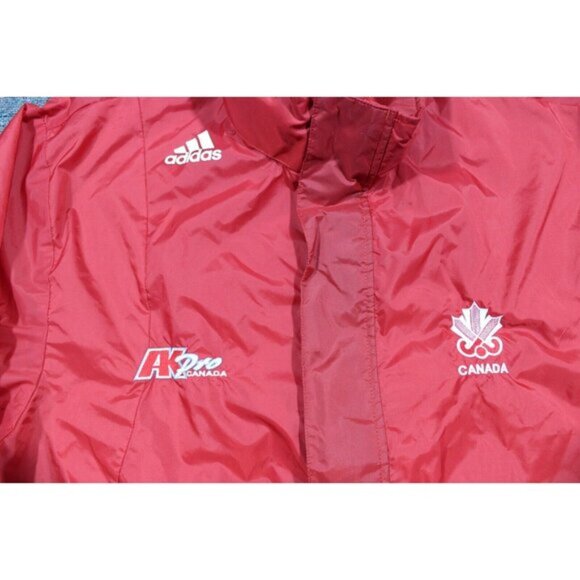 Canada Field Hockey Hooded Windbreaker Zip Up Jacket XL red adidas AKPRO Canada - Picture 4 of 11